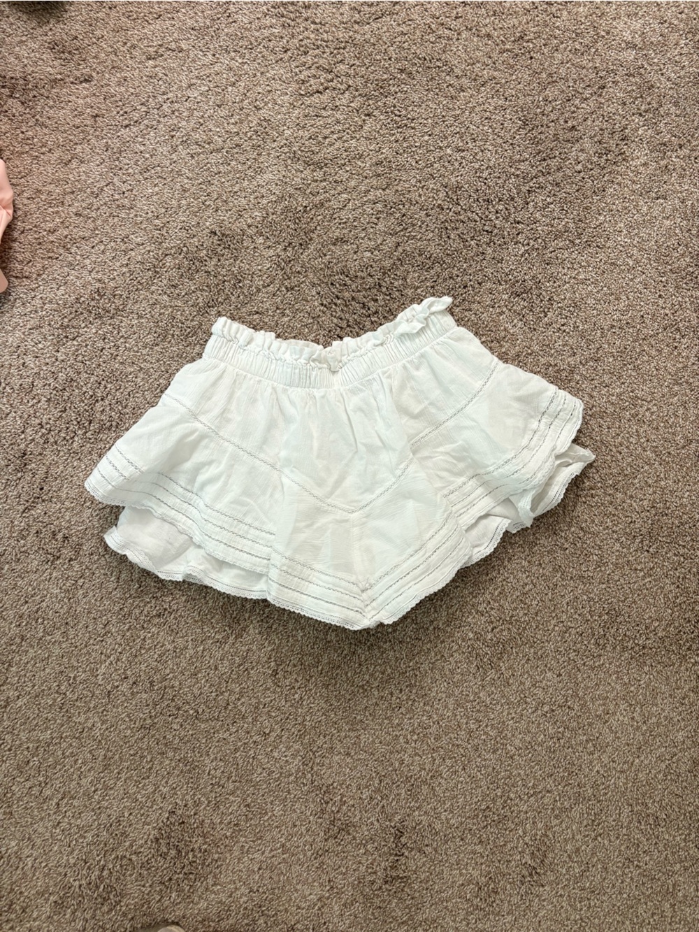 Aerie white ruffle skort